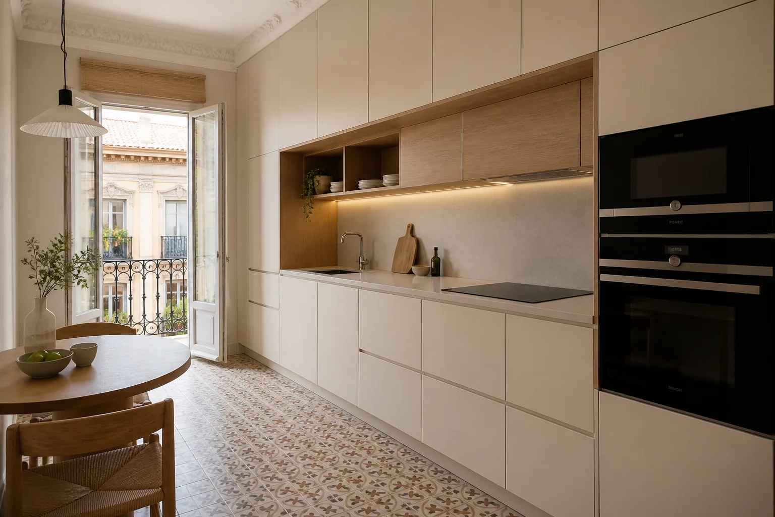 Ejemplo de cocina lineal